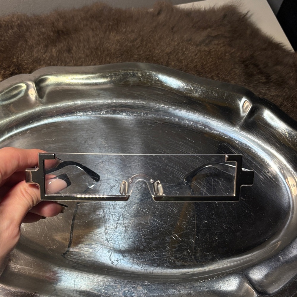 Rectangular Silver Sunglasses - Picture 2 of 6